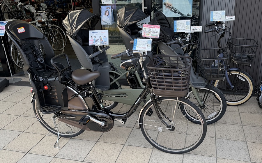 お子さん乗せ電動自転車ご用意してます！